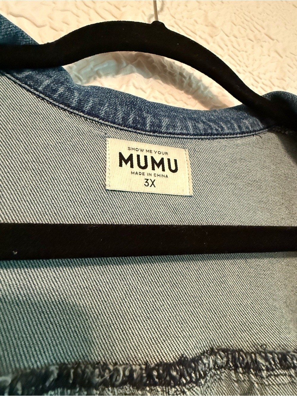 Show Me Your Mumu Outlaw Mini Dress in Tide Blue Denim w/Braided Belt, 3X Plus - Picture 3 of 13